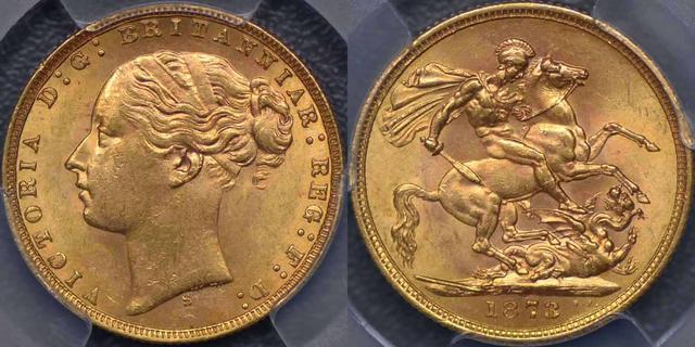 1873 Sydney St George Reverse Sovereign