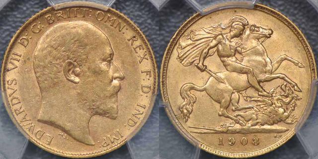 1908 Perth Half Sovereign