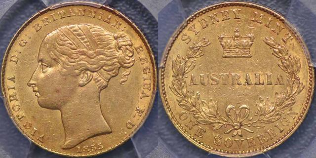 1855 Sydney Mint Sovereign