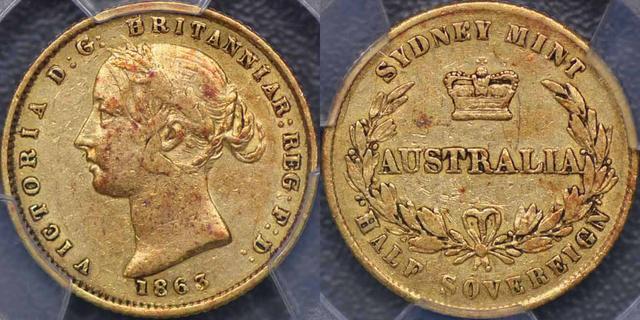 1863 Sydney Mint Half Sovereign