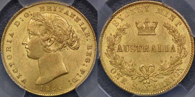 1864 Sydney Mint Sovereign