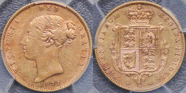 1877 Melbourne Half Sovereign