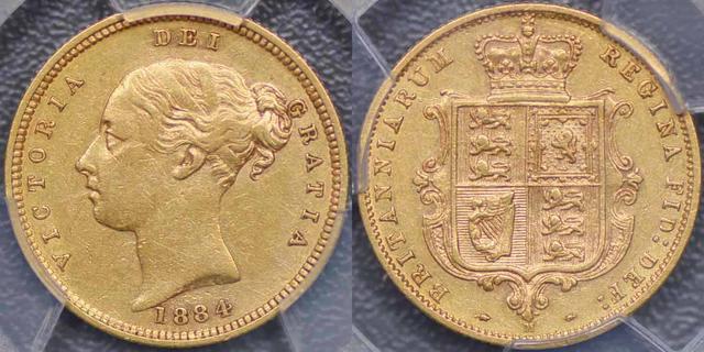 1884 Melbourne Half Sovereign