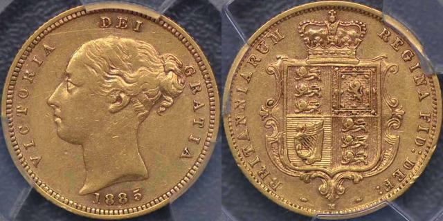 1885 Melbourne Half Sovereign