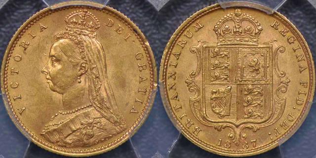 1887 Sydney Jubilee Head Half Sovereign