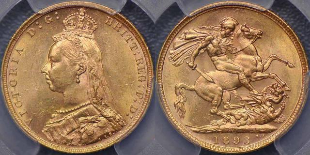 1893 メルボルン・ジュビリー・ヘッド・ソブリン