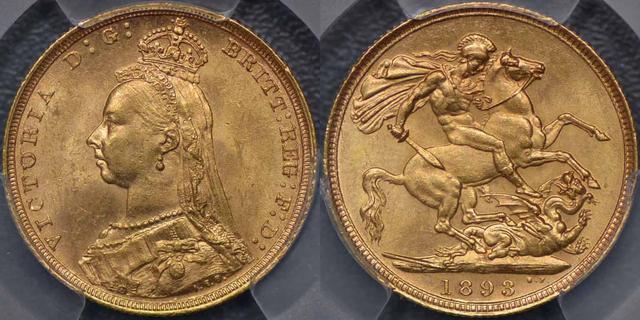 1893 Sydney Jubilee Head Sovereign