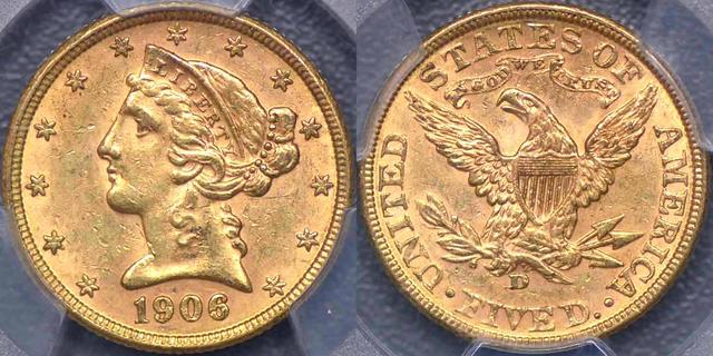 1906 Denver Five Dollars