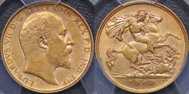 1908 Perth Half Sovereign