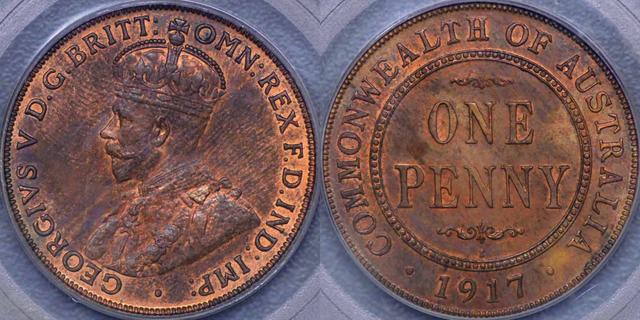 1917 Calcutta Penny