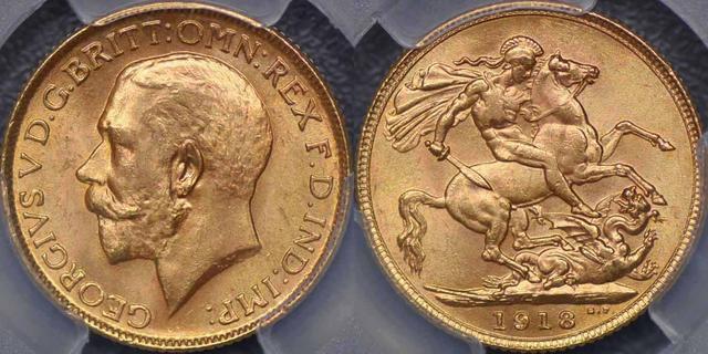 1918 Bombay Sovereign