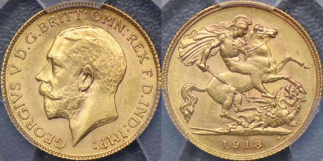 1918 Perth Half Sovereign