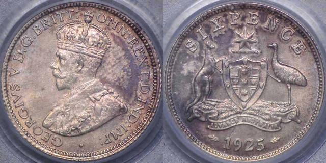 1925 Sixpence