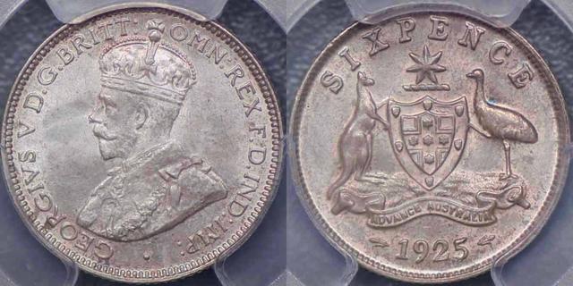 1925 Sixpence