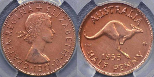 1955 Perth Proof Halfpenny