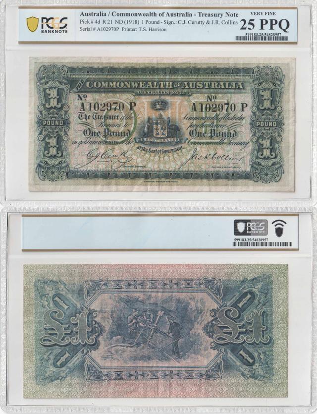 1918 Cerutty/Collins One Pound