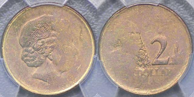 Two Dollar struck on Euro ten cent planchet